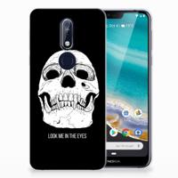 Silicone Back Case Nokia 7.1 Skull Eyes - thumbnail