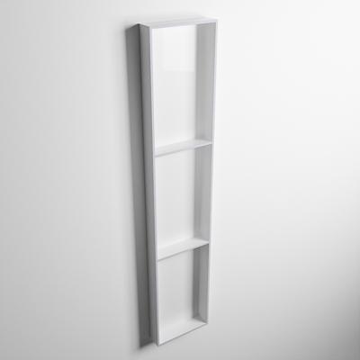 MONDIAZ EASY Nis 149,5x29,5cm in solid surface kleur Cale | Talc. 3 vakken geschikt voor in- of opbouw