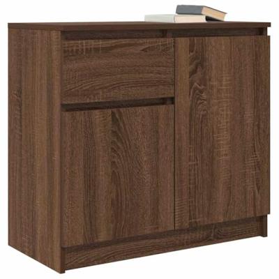 Dressoir met lade 71x35x65 cm spaanplaat bruin eikenkleurig