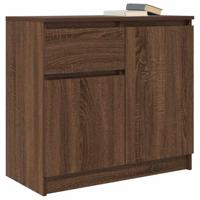 Dressoir met lade 71x35x65 cm spaanplaat bruin eikenkleurig - thumbnail