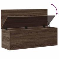 Opbergbox 102x35x35 cm bewerkt hout bruin eikenkleur - thumbnail