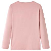 Kindershirt met lange mouwen eekhoornprint 92 lichtroze - thumbnail