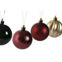 Kerstballen Home ESPRIT Rood Groen Polyethyleen 28 x 12 x 42 cm (34 Onderdelen) - thumbnail