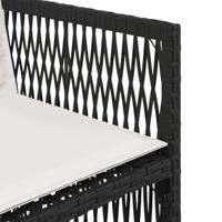 13-delige Tuinset met kussens poly rattan zwart - thumbnail