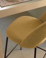 Kave Home Barkruk 'Mahalia' (zithoogte 63cm) kleur Mosterdgeel - thumbnail