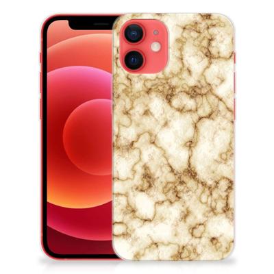 iPhone 12 Mini | TPU | Siliconen hoesje | Marmer Goud iPhone 12 Mini | TPU | Siliconen hoesje | Marmer Goud
