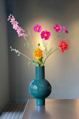Pip Studio Vaas Metaal Medium Donkergroen 24x40cm