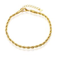 LGT JWLS Enkelband Rope Goudkleurig - 4mm - thumbnail