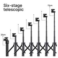 VIJIM Ringlamp met statief, telefoonhouder en bluetooth afstandsbediening - thumbnail