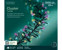 Lumineo Led cluster lights 2800cm zwart/soft multi - thumbnail