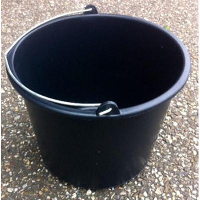 Bouwemmer zwart 12 ltr stalen hengsel Bouwemmer zwart 12 ltr stalen hengsel