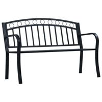 Tuinbank 125 cm staal zwart - thumbnail