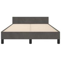 Bedframe zonder matras 120x200 cm fluweel donkergrijs - thumbnail