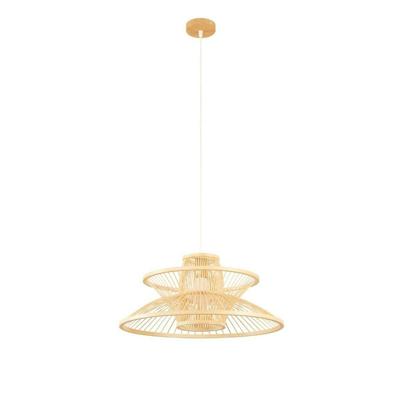 Plafondlamp DKD Home Decor 50 x 50 x 22 cm Lichtbruin Bamboe 50 W Plafondlamp DKD Home Decor 50 x 50 x 22 cm Lichtbruin Bamboe 50 W