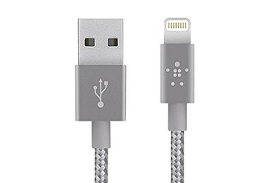 Belkin Premium MIXIT metallic naar USB-A laad-/sync-kabel (1,2 m), 1.2m Lightning, grijs