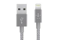 Belkin Premium MIXIT metallic naar USB-A laad-/sync-kabel (1,2 m), 1.2m Lightning, grijs - thumbnail