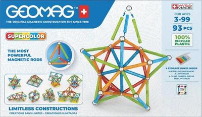 Magnetische bouwset - GEOMAG - Supercolor - 93 stukjes - Magnetisch - Vanaf 3 jaar