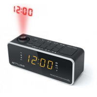 Muse M-188 P wekkerradio met tijdprojectie (FM/MW, 2 wektijden) zwart - thumbnail