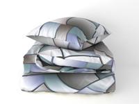 Dekbedovertrek Pierre Cardin Lucas Grijs 144 Draden 150 x 230 cm - thumbnail