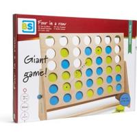 BS Toys mega houten vier bij elkaar spel, 43dlg - thumbnail