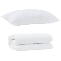 Dekbed met Kussen met kussen 2 pcs Wit 155 x 200 cm Microfibre - thumbnail