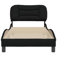 Bedframe zonder matras 90x200 cm stof zwart - thumbnail