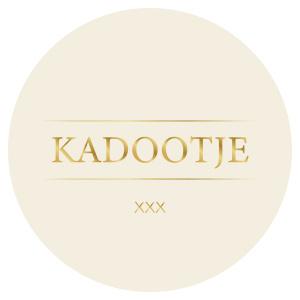 Stickers Rond &apos;Kadootje&apos; Wit/Goud