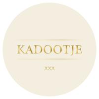 Stickers Rond &apos;Kadootje&apos; Wit/Goud - thumbnail