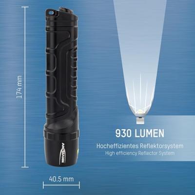 Ansmann M900P Zaklamp werkt op batterijen LED Met handlus 930 lm 187 g Ansmann M900P Zaklamp werkt op batterijen LED Met handlus 930 lm 187 g