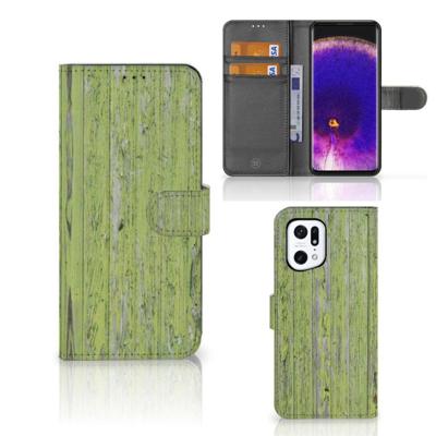 OPPO Find X5 Pro | Book Style Case | Green Wood OPPO Find X5 Pro | Book Style Case | Green Wood