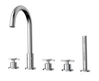 Badrandkraan Best Design New Jax 5-Gats Kruisgreep Chroom - thumbnail