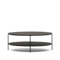 Kave Home Ovale Salontafel 'Fideia' Glas en Metaal, 110 x 65cm - thumbnail