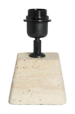 Light & Living Tafellamp 'Kardan' Travertin, 19cm, kleur Zand (excl. kap)