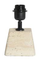 Light & Living Tafellamp 'Kardan' Travertin, 19cm, kleur Zand (excl. kap) - thumbnail