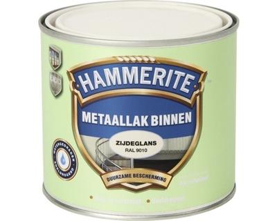 Hammerite Metaallak Binnen | Zijdeglans | Krasvast | RAL9010 | 500ml - 5110541