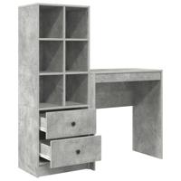 Bureau met lade 2 pcs Beton Grijs - thumbnail