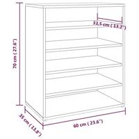 VidaXL Schoenenkast 60x35x70 cm bewerkt hout gerookt eikenkleurig - thumbnail