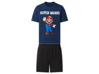 Kinder pyjama (Donkerblauw/zwart, 158/164) - thumbnail