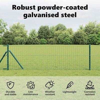 VidaXL Afrasteringspaal 7 pcs groen staal