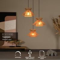 Lucide TASMAN - Hanglamp - 3xE27 - Naturel - thumbnail