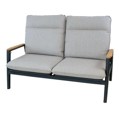 Merino lounge 2-zitsbank midnight grey sunny creme Oosterik Home - Oosterik home