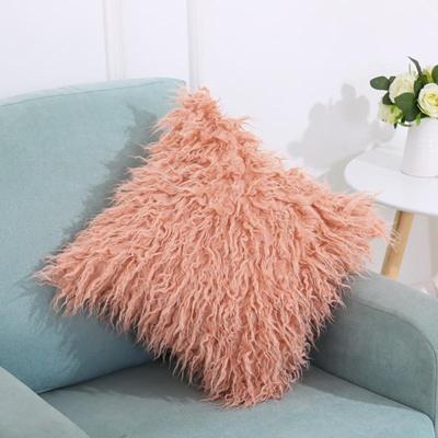 Fluweel lang pluche kussen cover populaire vierkante harige cover Home bed kamer decoratie kussensloop grootte: 45 x 45cm (roze) Fluweel lang pluche kussen cover populaire vierkante harige cover Home bed kamer decoratie kussensloop grootte: 45 x 45cm (roze)