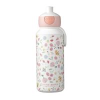 Mepal campus pop-up drinkfles little dutch flowers and butterflies 400 ml roze/wit - thumbnail