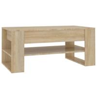 Salontafel 102x55x45 cm bewerkt hout sonoma eikenkleurig - thumbnail