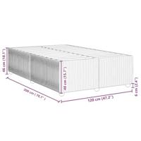 Bedframe zonder matras 120x200 cm stof crèmekleurig - thumbnail