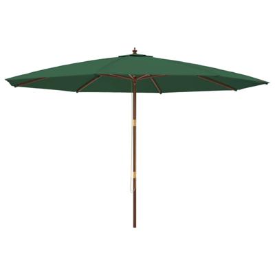 Parasol met houten paal 400x273 cm groen