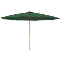 Parasol met houten paal 400x273 cm groen - thumbnail