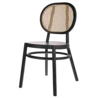 HKliving Retro eetkamerstoel Webbing Black - thumbnail