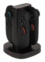 Oplaadstation - KONIX - 2 paar Joy-Con-controllers - LED-oplaadindicator - USB-A-aansluiting - Zwart - thumbnail