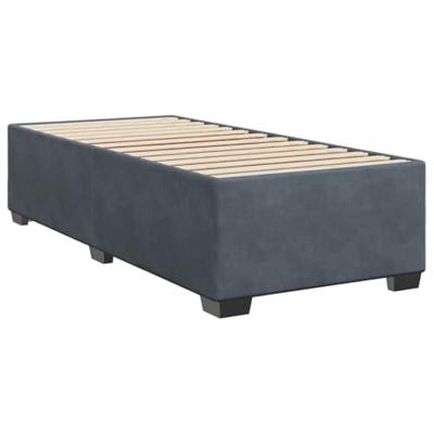 Boxspring met matras fluweel donkergrijs 100x200 cm